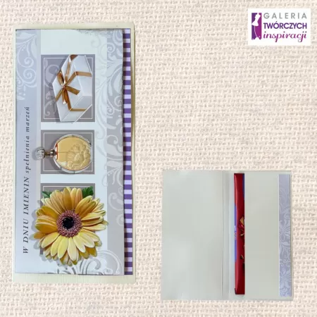 Opakowanie na czekoladę „W dniu Imienin – Spełnienia marzeń” – 8,5 na 17 cm